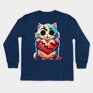 Messy Cat Kids Long Sleeve T-Shirt